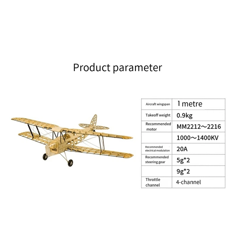 RC Airplanes Wood RC Airplane Model Scale 980Mm Mini Wood Building Kit DIY Electric Aircraft RC Flying Toy