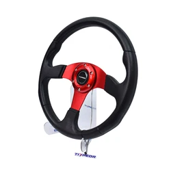 TIYPEOR 14 Inch PU Plastic Material Steering Wheel for Gaming Dirt Bikes 350mm Diameter