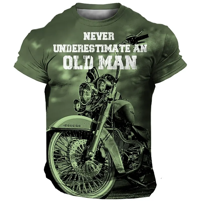 The Rock Men Style T-shirts Motorcyle Graphic Short Sleeve Big Size S-4XL Men T shirt Vintage Fashion High Quailty Casual  Wear