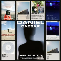 Daniel Caesar Music Album Poster Self-adhesive Art Waterproof Paper Sticker Coffee House Bar Room Wall Decor