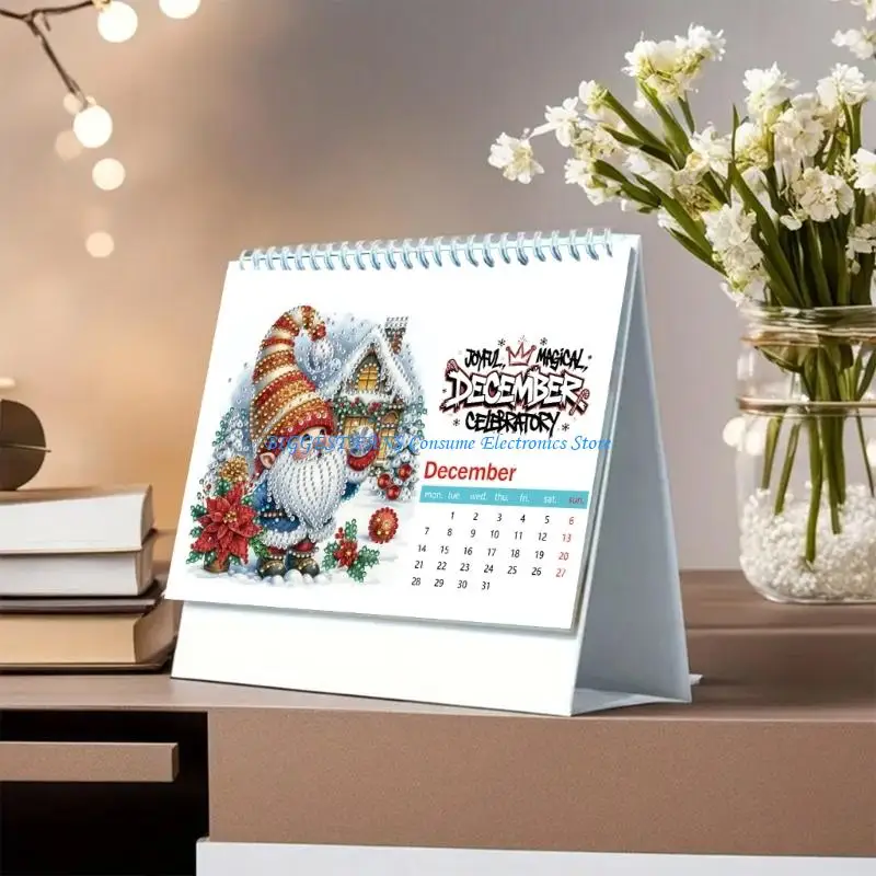 

2026 Painting Calendar Handmade Art Calendar with Stickers, Decorative for Home & Office