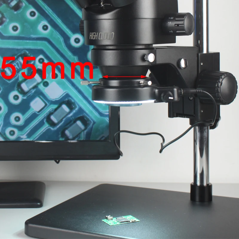 USB LED Ring Light Illuminator Lamp Industry Monocular Binocular Trinocular Stereo Video Microscope Lens Camera Magnifier