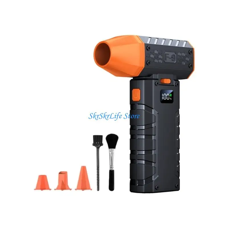 E65E Cordless Blower 130000RPM Air Duster with Interchangeable Nozzles Light Weight