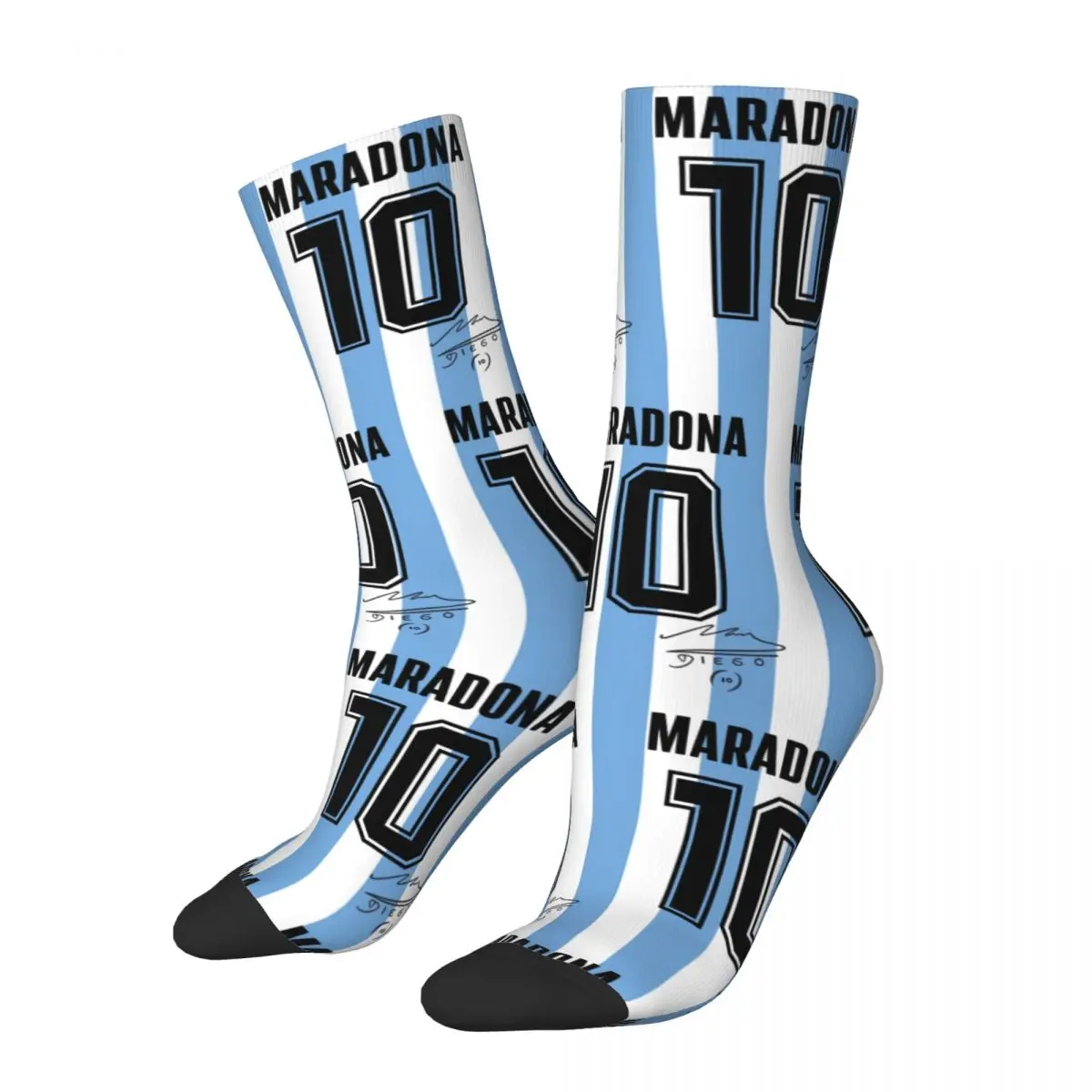 Diego Maradona D10s Merch Socks Argentina Napoli Pele Football Soccer Crew Socks Super Soft for Men's Birthday Present