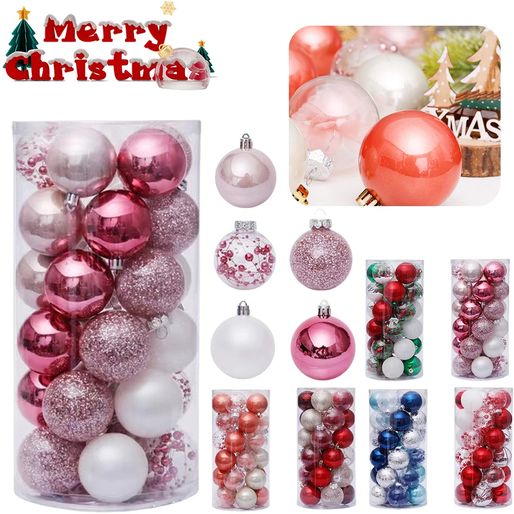 

30pcs Christmas Balls New Year Party Decoration Hanging Ball Christmas Ball Christmas Hanging Ornament Home Decor Gifts Navidad