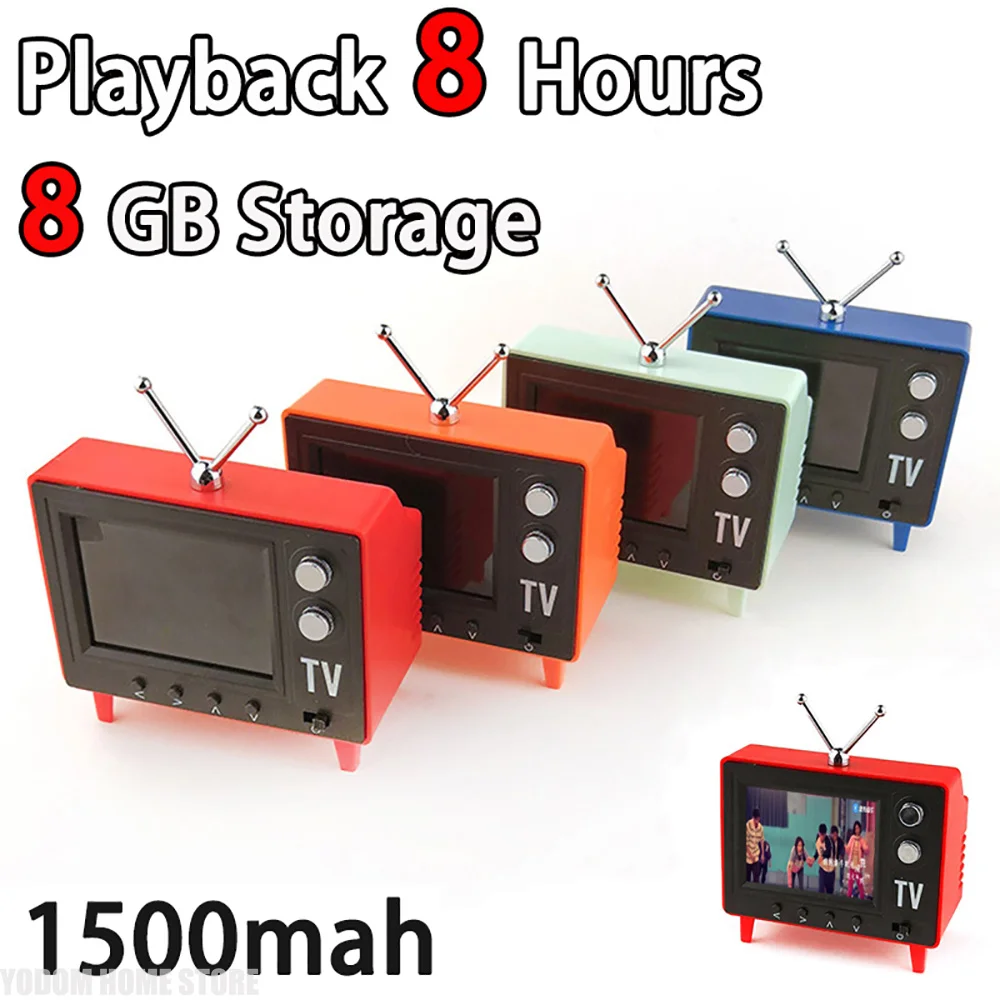 new 1:12 Dollhouse Miniature TV Playable Video Mini Television Living Room Home Appliances Decor Toy Doll House Accessories