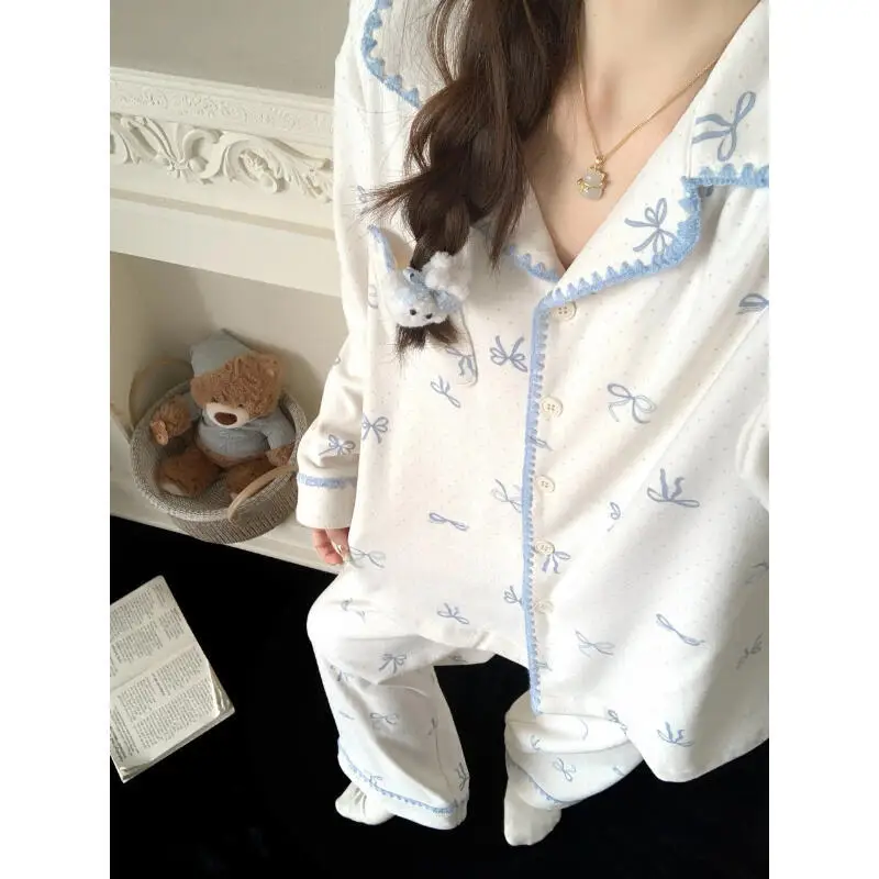 

Women's Pajamas Velvet Fleece Homewear Spring Autumn Winter Female Long Sleeves Thickened Cute Keep Warm Loungewear Outerwear