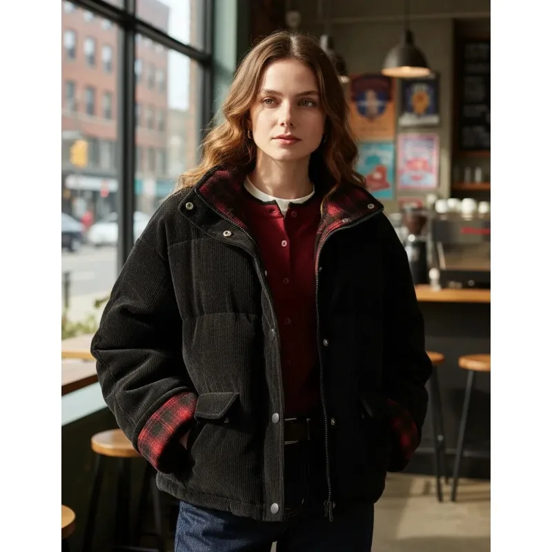 

2026 Winter Reversible Coats Long Hooded Jackets Reversible Sherpa Fleece Warm Outerwear for Cold Winter