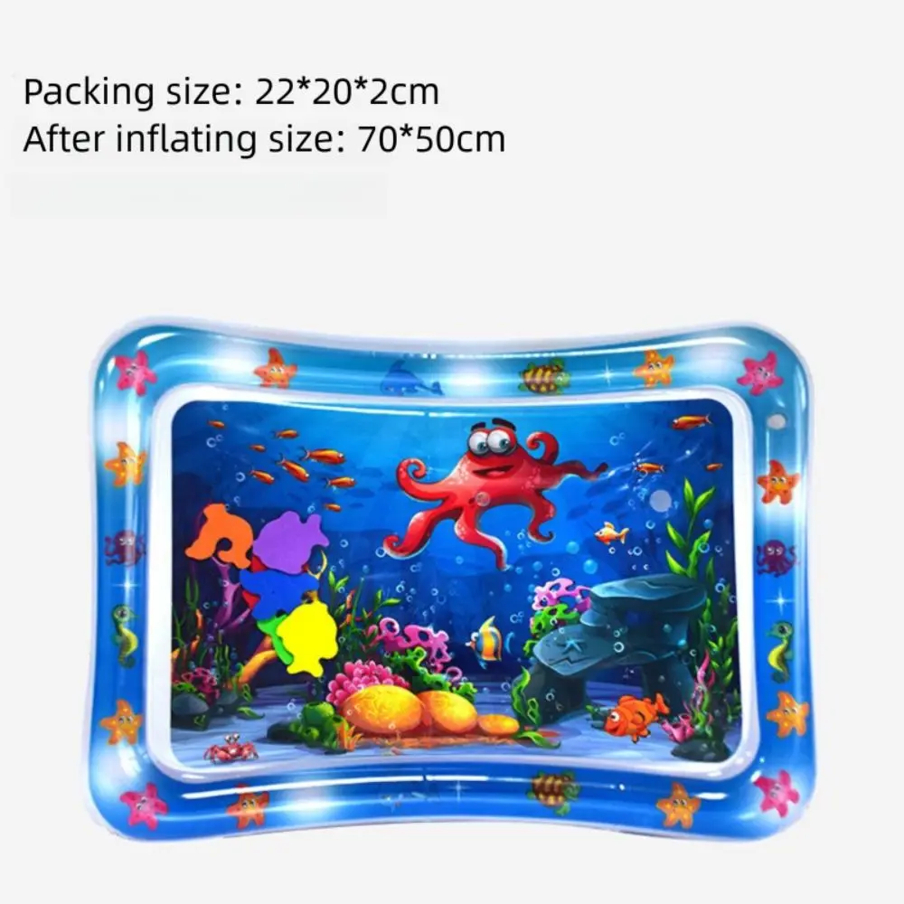 New Thicken PVC Water Play Mat Cartoon Fun Activity Baby Play Mat Inflatable Water Pad for Sensory Development
