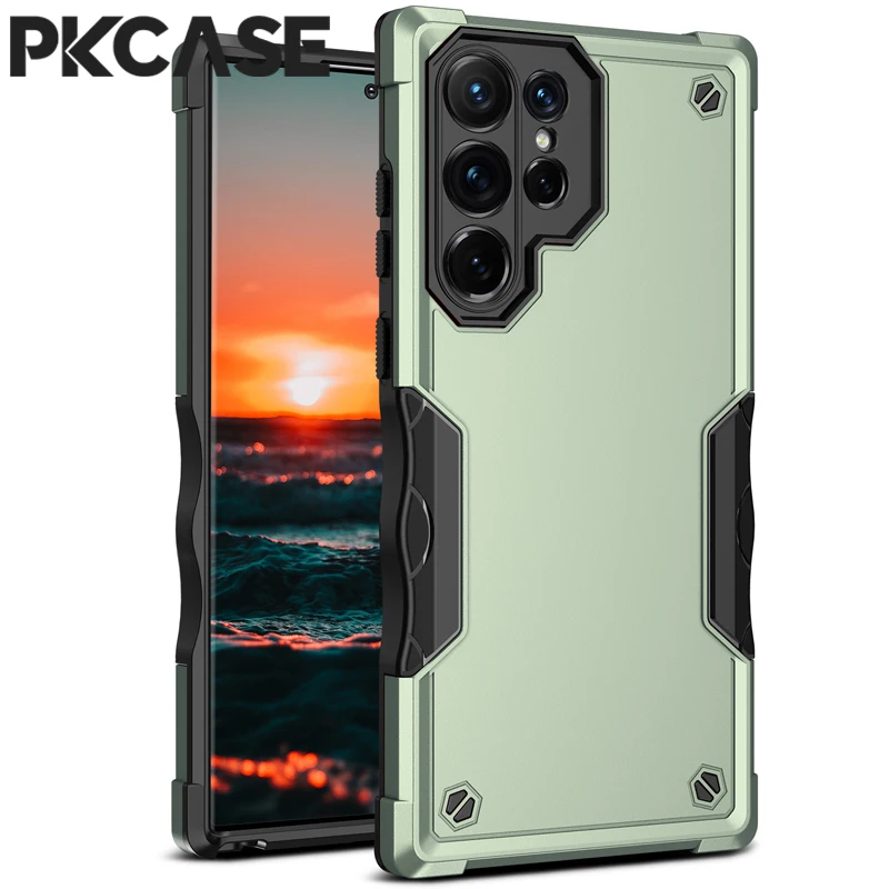 

PKCASE Shockproof Hybrid Armor Case For Samsung S25 Ultra S24 S23 S22 S21 Plus Ultra S20 FE Cover For Galaxy A56 A36 A26 A16 A06