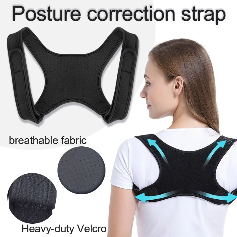 

Adult Shoulder Strap Correction Belt Fitness Yoga Black Strap Clothes Back Side Bending Camelback Sitting Position Corrector