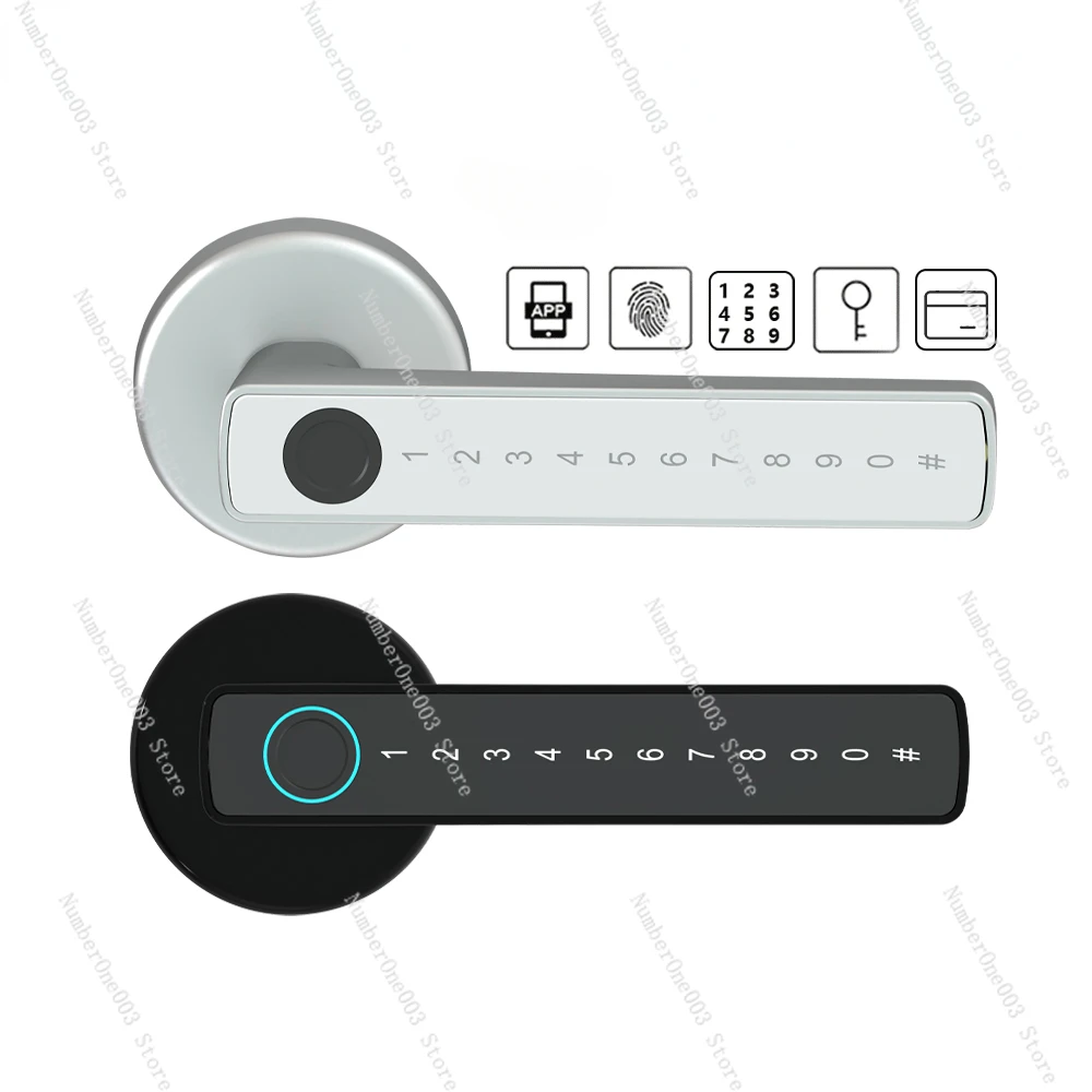 Fingerprint Door Lock Digital Electronic Lock with Password/Key/IC Card/ Smartlife/ Tuya APP Unlock