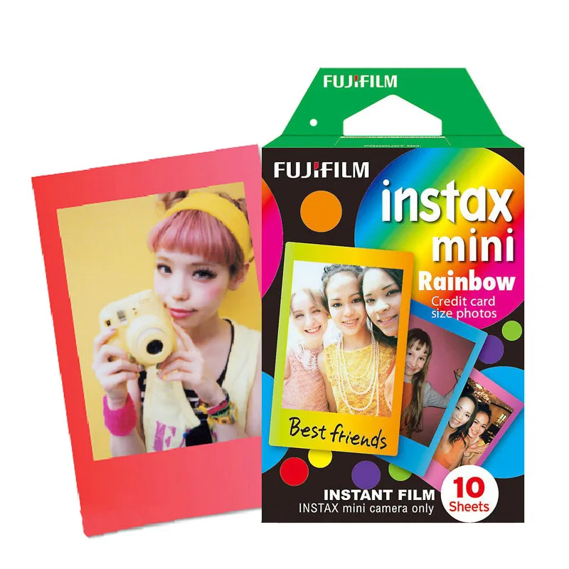 10-50 Sheets White Edge Fuji Fujifilm Instax Mini Film 12 7+ /9/11/40/70/90/25/Iiplay/Iink Instant Cameras Photo Instant Camera