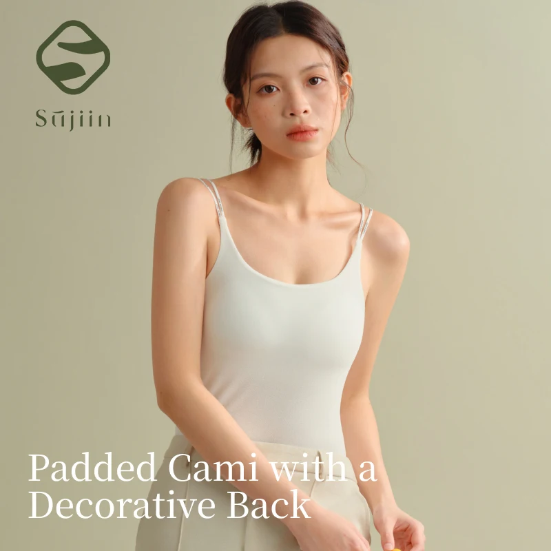 

SUJIIN летние сексуальные топы на бретельках для женщин 202, повседневные бесшовные однотонные простые топы на тонких бретельках, женская одежда XD016