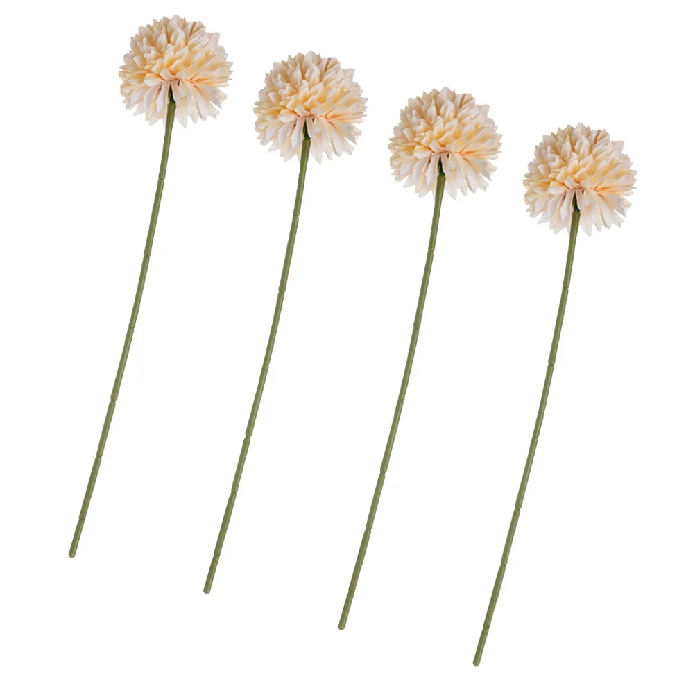 

4Pcs Artificial Dandelion Flowers Realistic Faux Dandelion Ornaments Home Vase Decor Romantic Wedding Party Decoration