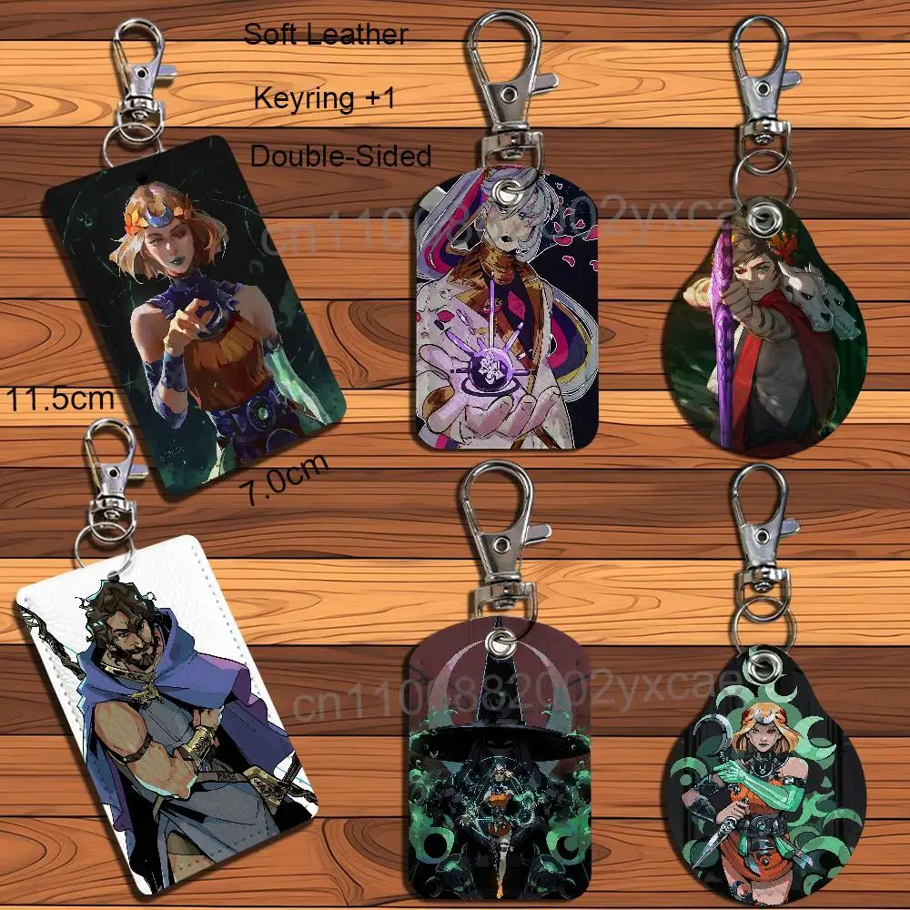 

game Odysseus Melinoe Hades Keychain Holder Suitable For Subway Bank Card Bus Card Case Badge Holder Wallet Card Textured