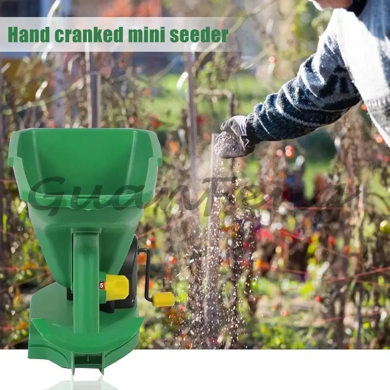 Handheld seed spreader, precision seeding tool for vegetable seed pellets