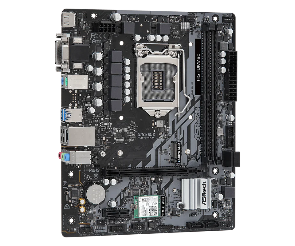 ASRock H510M Intel Core i3-10105セット ASRock H510M/ac Motherboard for Intel LGA1200 DDR4