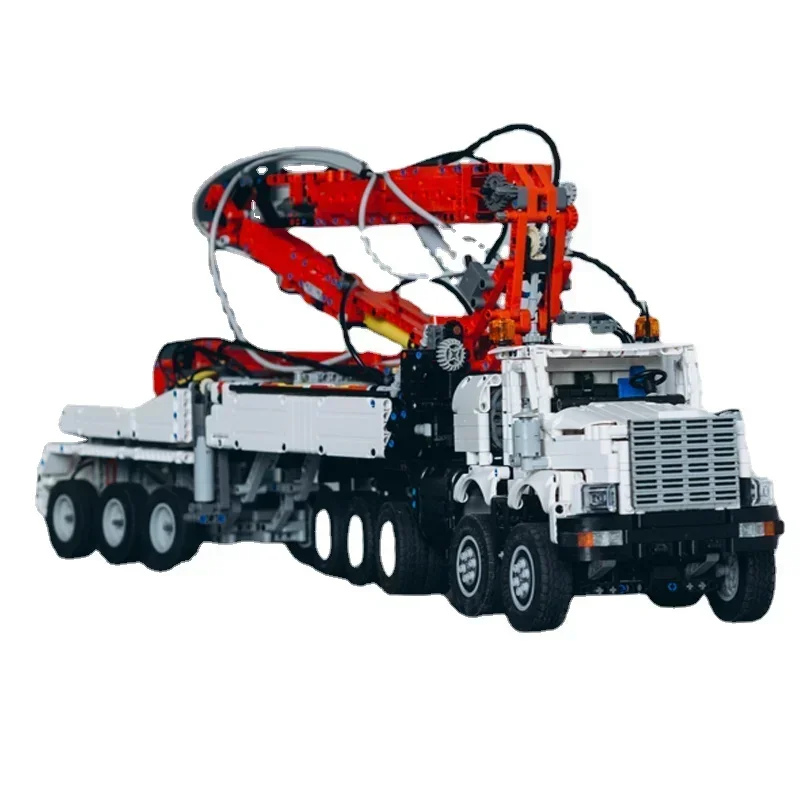 3661PCS MOC High-tech Kenworth C500B Trailer Putzmeister M70 vrachtwagen kraan tractor vrachtwagen trailer Speelgoed verjaardag Kerstcadeaus - afbeelding 2
