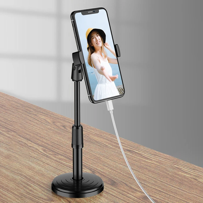 Dudukan Ponsel Dapat Disesuaikan Mengangkat Desktop Video Langsung Foto Dewa Posisi Kamera Ganda Braket Ponsel Malas Multifungsi