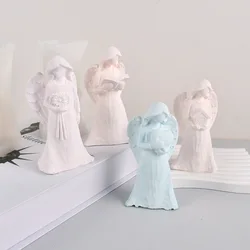 Four Angel Candle Moulds Holding A Book Holding A Heart Holding A Flower Holding A House DIY Scented Candle Angel Plaster Mould