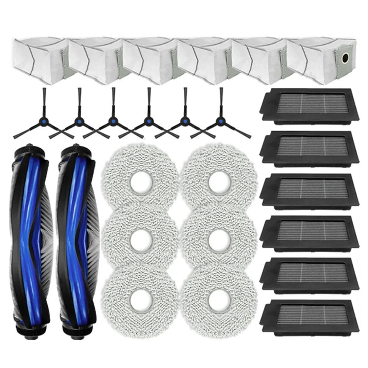 Ecovacs t50 Omniおよびt50 pro Omni用の真空部品,真空部品,メインローラー,サイドブラシ,HEPAフィルター,モップクロス,ダストバッグアクセサリー