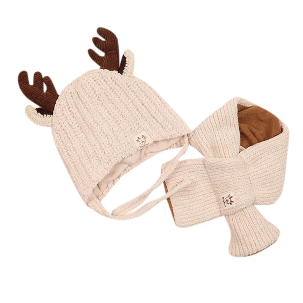 

Mittens for Boys 4 Cartoon Crochet Scarf Girls&Boys Toddler Baby Knit Cap Set Winter Hat Baby Care Kids Hat Gloves Set
