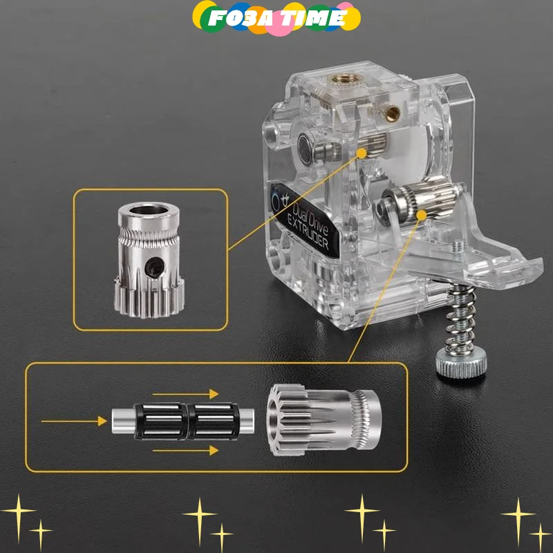 Kit de actualización de acero endurecido de engranaje de transmisión Dual, extrusora Drivegear para extrusora BMG para impresora 3D Prusa I3, piezas de extrusora Bowden