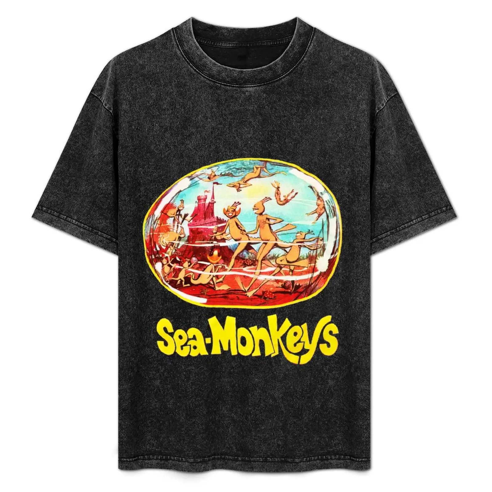 

Vintage Sea Monkeys T-Shirt Casual Loose Short Sleeve Tee for Men