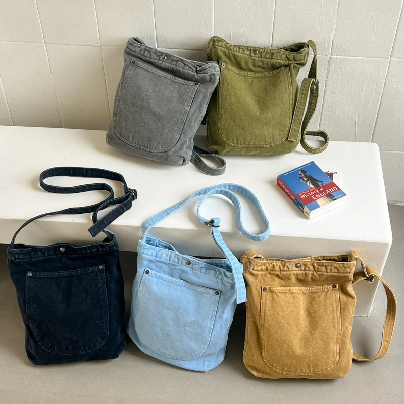 Mini Small Crossbody Phone Bag Women Casual Handbag Large Simple Vintage Canvas Messenger Bag Army Green Bolsas Zipper Purse