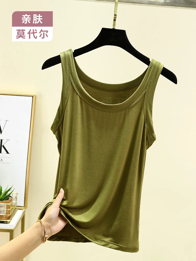 女性用 モーダル タンクトップ ルーズフィット 夏 春 痩身 ベースレイヤー irt 脇の脂肪をカバーする MM アウターウェア インナーウェア