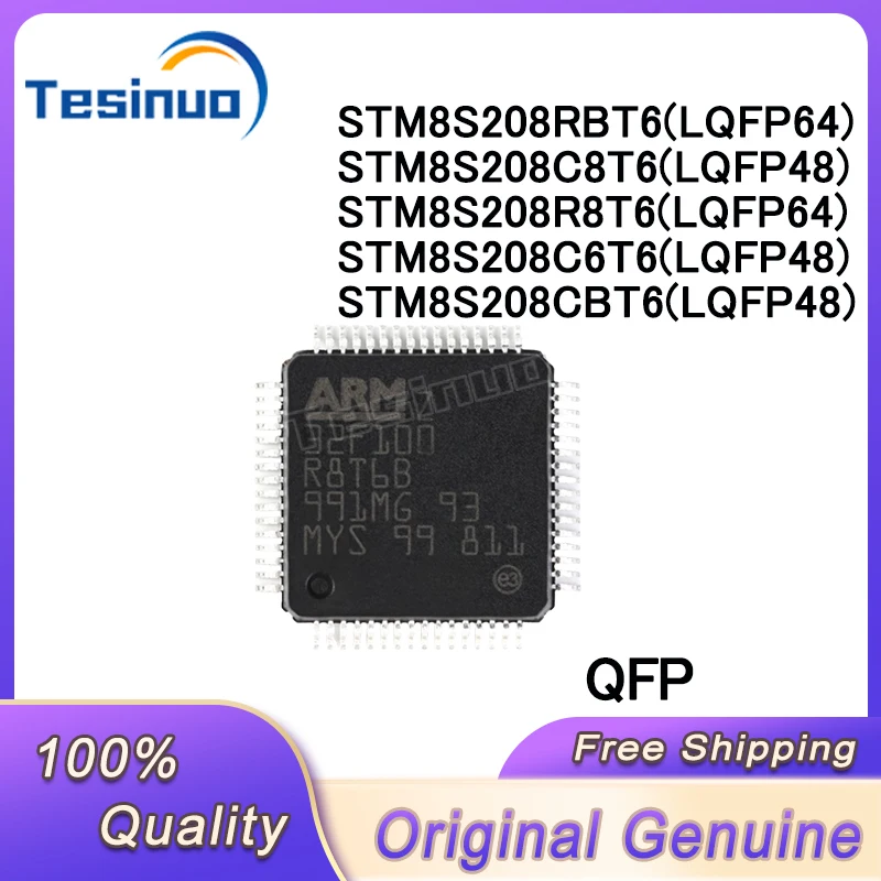 2/PCS New Original STM8S208RBT6 STM8S208C8T6 STM8S208R8T6 STM8S208C6T6 STM8S208CBT6 QFP Chipset In Stock