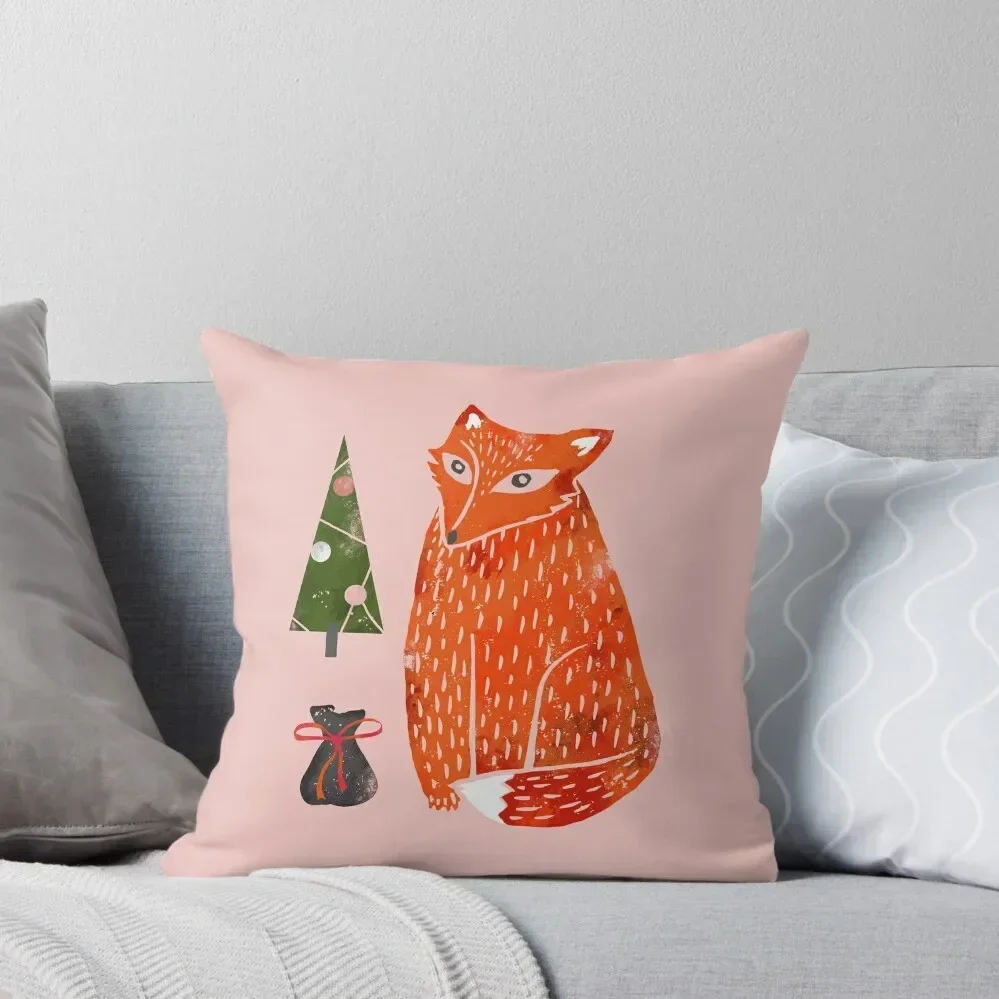 

Christmas Fox - cute illustration Throw Pillow Cushion Covers For Living Room Decorative Cushions pillow