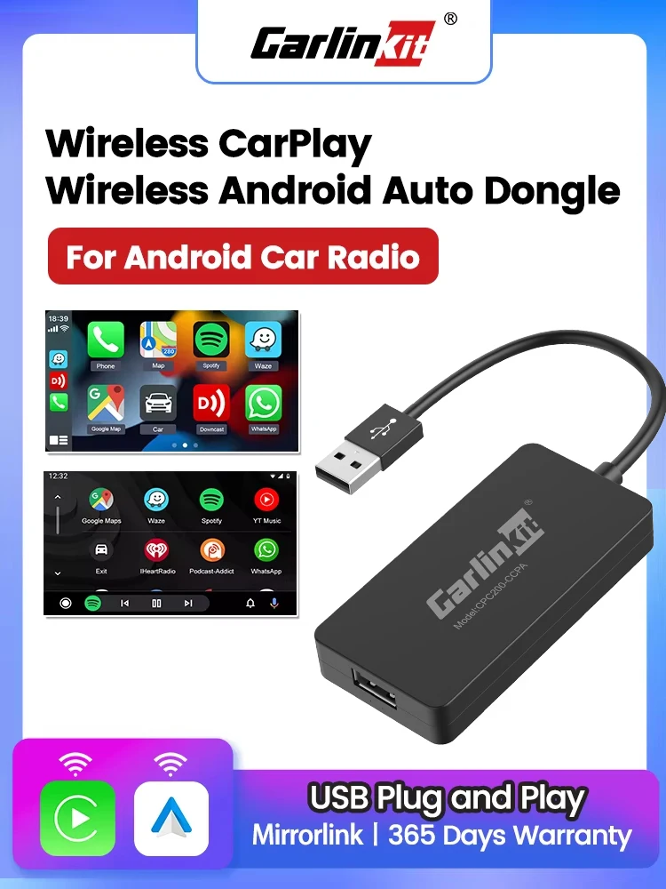 Loadkey & Carlinkit Bedrade En Draadloze Carplay Android Auto Dongle Usb Draadloze Adapter Voor Android Scherm Auto Connect Mirroring - afbeelding 2