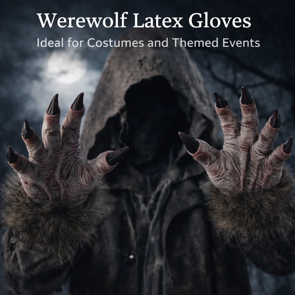 Gruselige Zombie-Klauen-Handschuhe Realistische Horror-Monsterhände Halloween Cosplay Kostüm Party-Requisite Erwachsenen-Verkleidungs-Accessoires