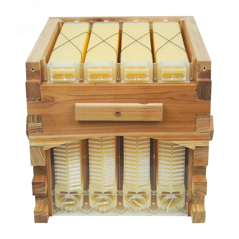 Automatic flow beehive with 4pcs automatic flow frame tube and 1pcs key food grade