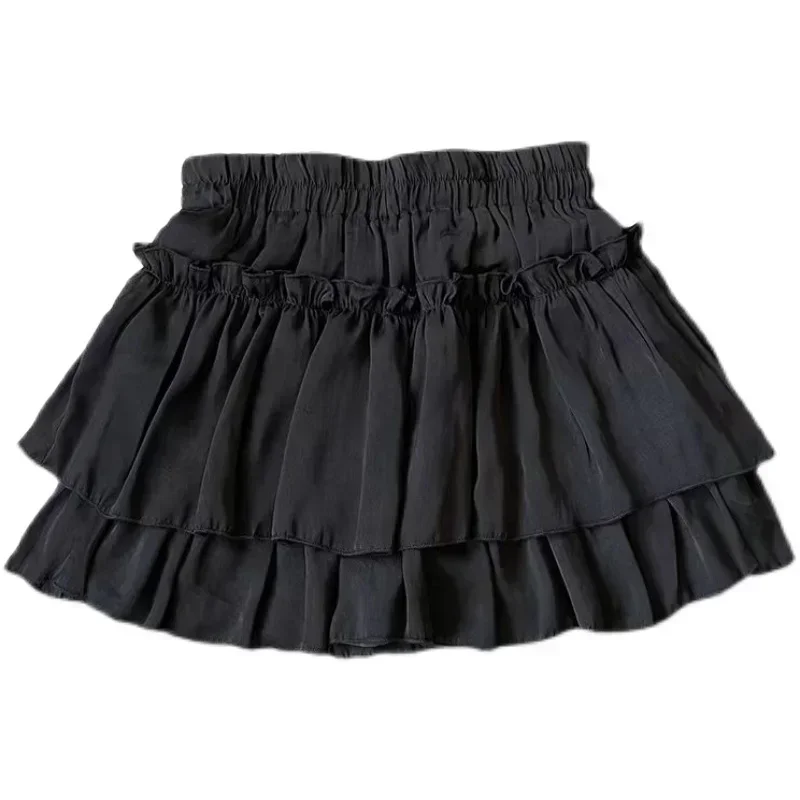 

Женская юбка Sweet Skirt, модная белая летняя мини-юбка А-силуэта с высокой талией, плиссированная, с оборками, в стиле Y2K, S2025 Falkirts
