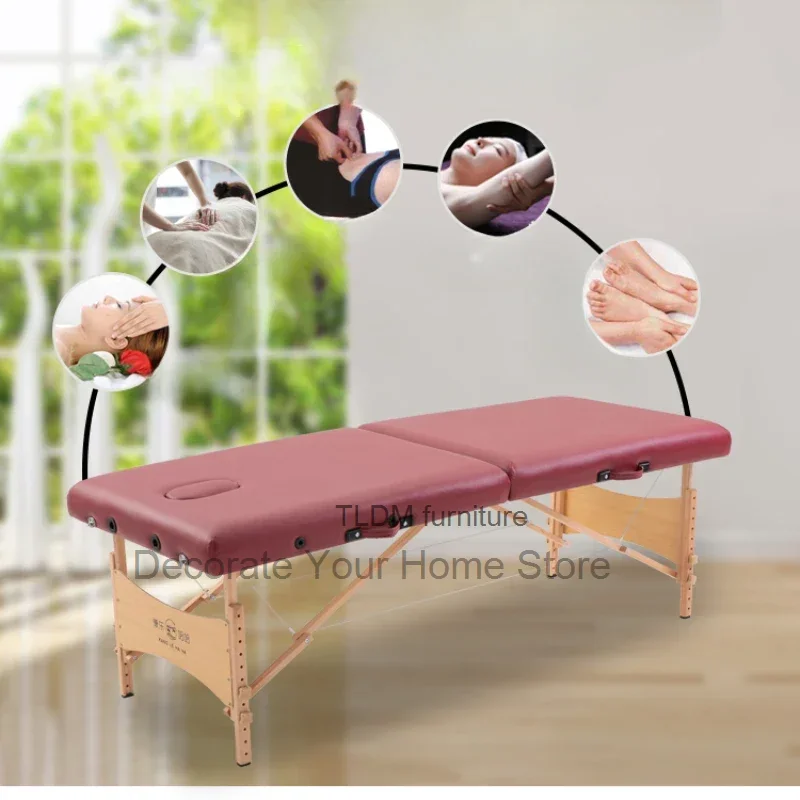 

Portable Folding Massage Bed Tattoo Wooden Comfort Speciality Massage Table Knead Medical Lit Pliant Beauty Furniture RR50MB