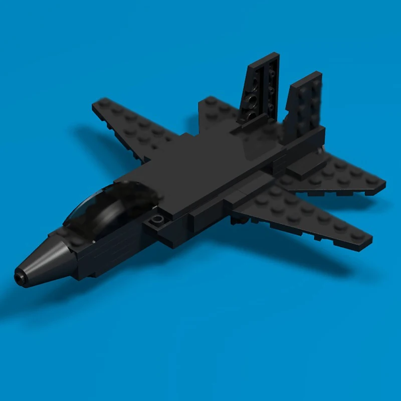 マイクロ F-14 戦闘機 6D モデル MOC ビルディングレンガ戦争機器モジュラーテクノロジーギフトホリデーアセンブル子供のおもちゃスーツ