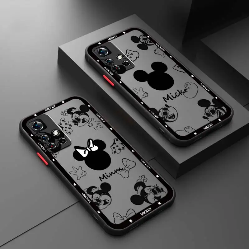 

Art Disney Mickey Logo For Redmi Note 12 12S 12T 11 11T 11E 10 10S 9 9T 8 7 Pro Plus 5G Frosted Translucent Phone Case