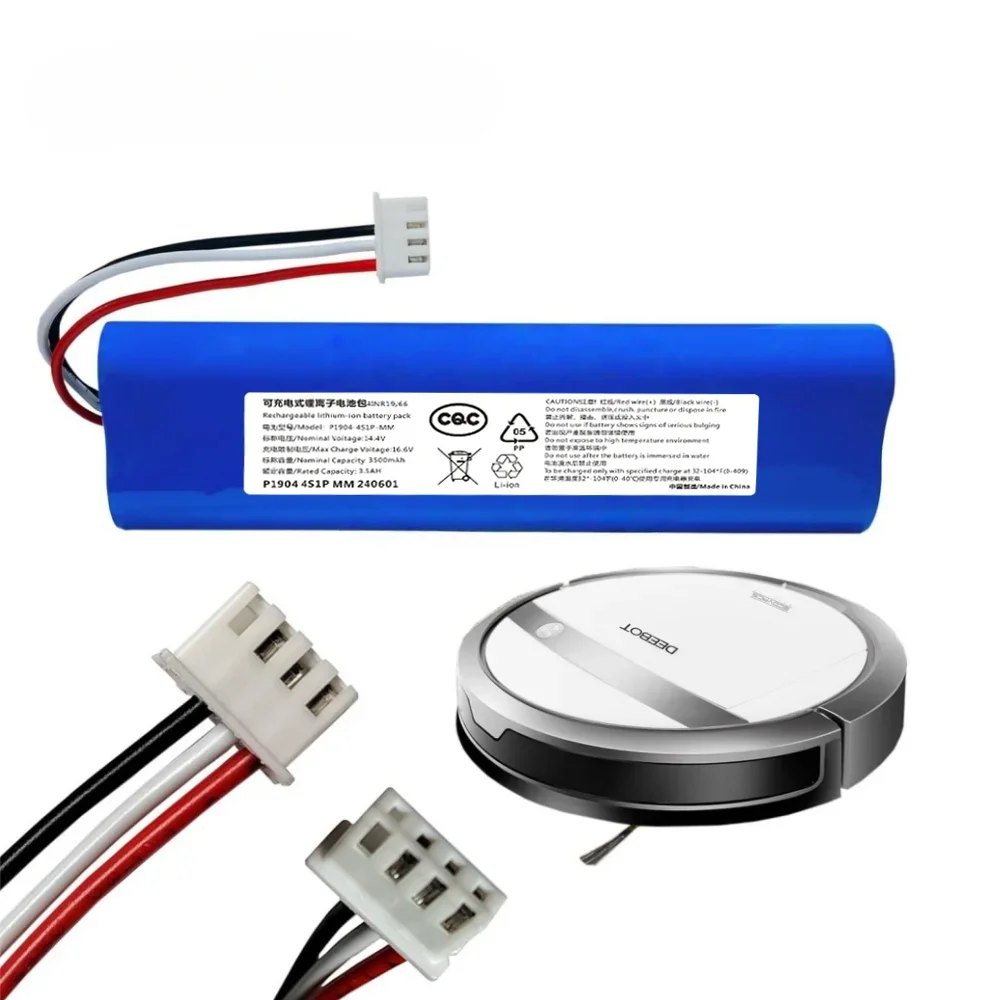 

14.4V 3500mAh Replacement Battery for Ecovacs Deebot Ozmo 900, 901,905, 920 930 937 N8, N8 Pro Home Robot Vacuum.