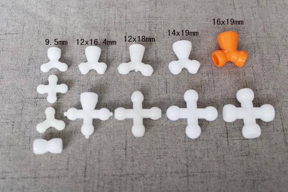 100pcs---cross--Y--shape skelton joint connector fit for 9.5/12/14/16mm toy bulk skeletonjoint