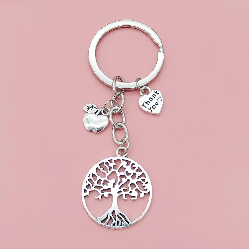 1 шт., брелок на заказ, персонализированный металлический брелок «Древо жизни», индивидуальный брелок для ключей, автомобильные аксессуары, подарок, оптовая продажа