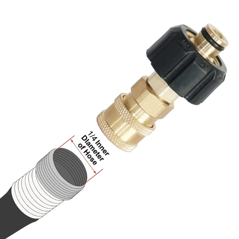 14mm Female Garden Hose Connector 1/4 Thread Garden Hose Adaptor Versatile Garden Hose Connector For Pressure Washer Tool KXRE