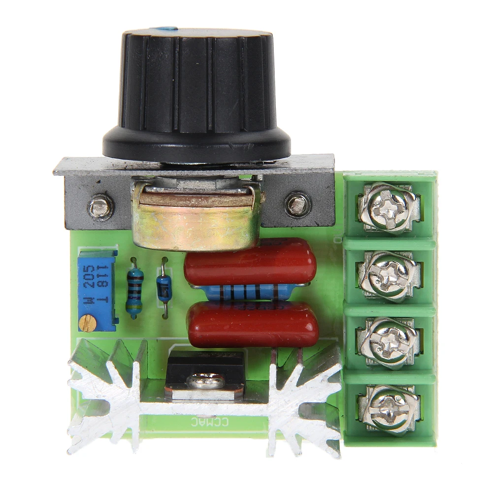 AC Motor Speed Regulator 2000W Thyristor Speed Regulator 220V Thyristor Speed Controller Multi-Function for Electric Heaters