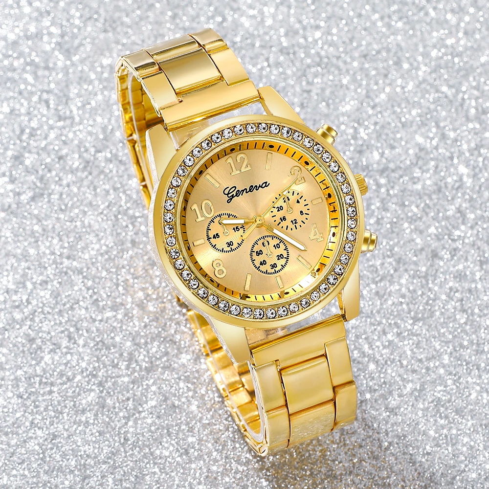 4Pcs Ladies' Elegant And Fashionable Watch Set, Suitable For Daily And Formal Occasions, Birthday Gifts,Parties,Valentine's Day.