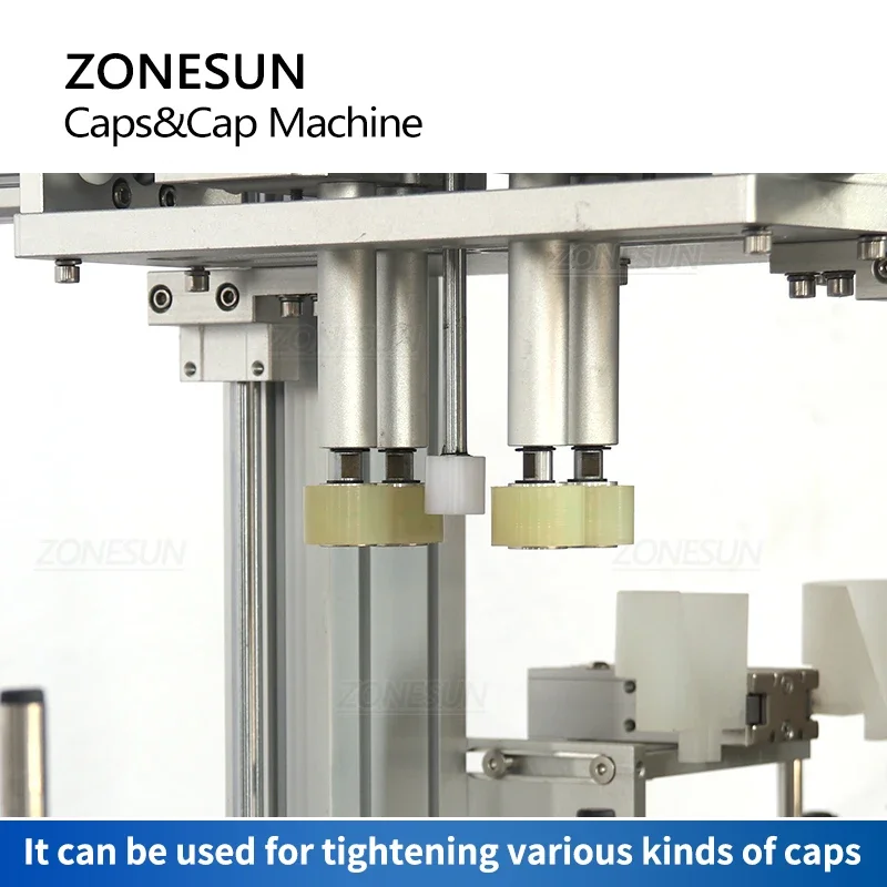 ZONESUN-máquina taponadora automática de botellas de vidrio con cuentagotas, aceite esencial de esmalte de uñas, alimentador de tapa vibratoria personalizable, ZS-XG16E