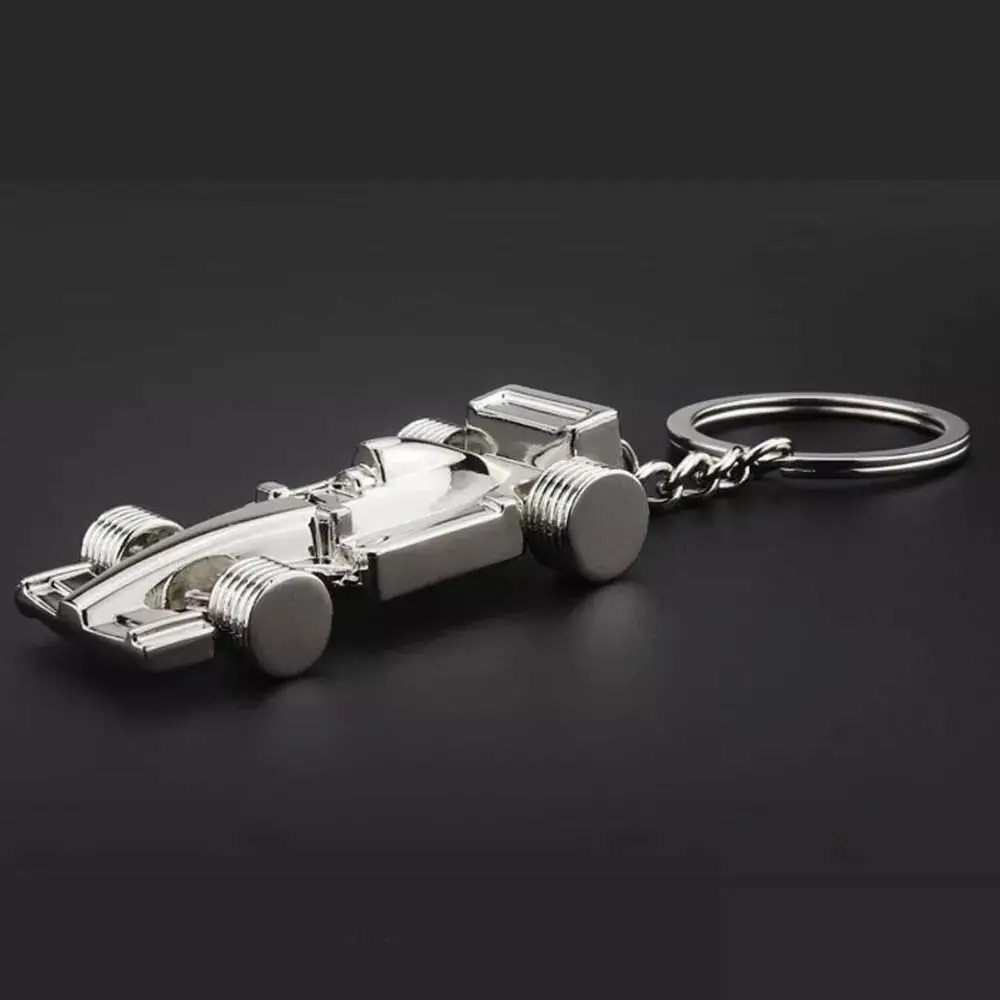 Racing Car Styling Metal F1 Keychain Zinc Alloy Exquisite Car Keyring Racing Activity Gift Mini Racing Car Styling Pendant