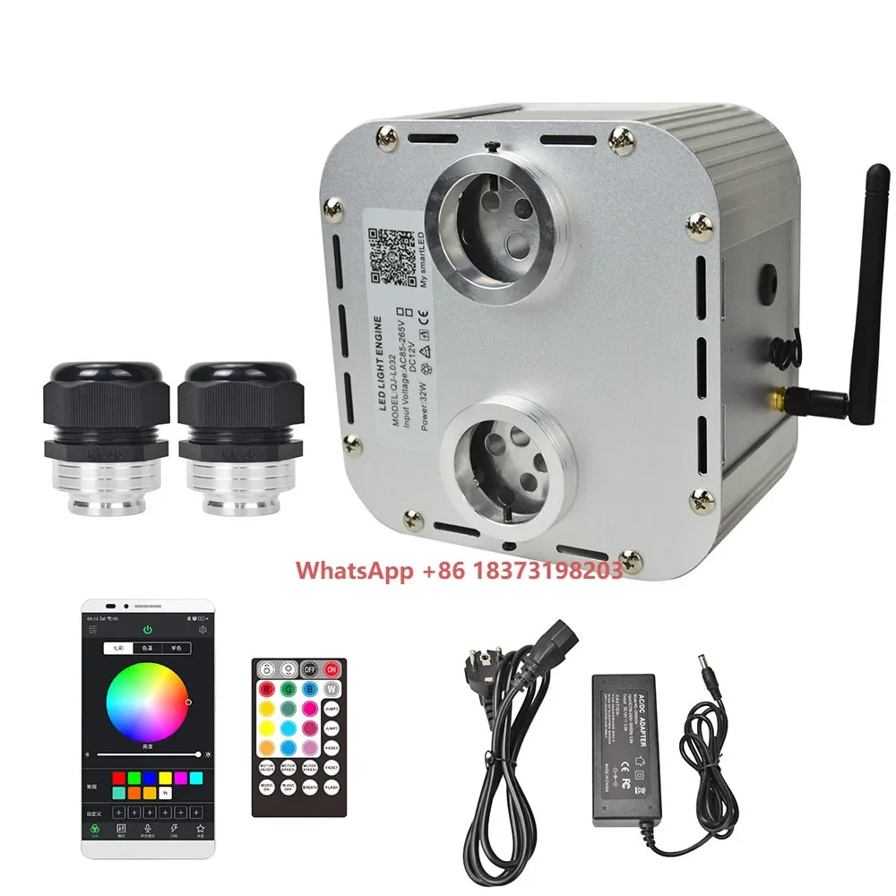 

Комплект оптоволоконной подсветки Kingshowstar 32W Starlight Headliner Kit с двумя портами RGBW, светодиодами и эффектом мерцания, аксессуары для автомобиля