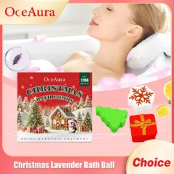 Christmas Lavender Bath Ball Stress Relief Rich Bubble Long Lasting Fragrances Deeply Moisturizing Colorful SPA Gifts Bath Bombs